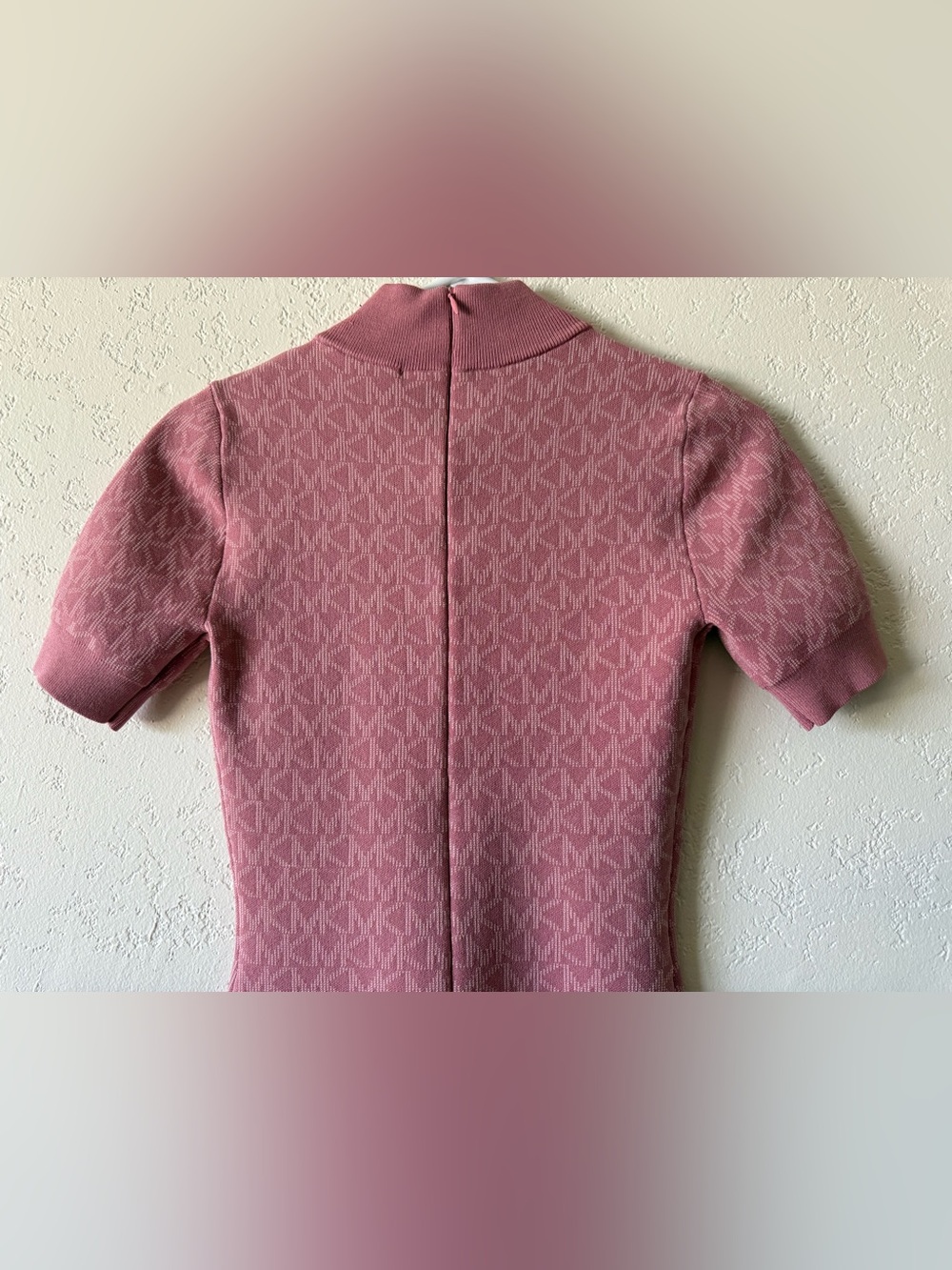 Michael Kors Rose Pink Knit Mock-Neck Mini Dress NWOT - Picture 4 of 7